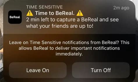 Getting every notification EXCEPT “time to bereal”